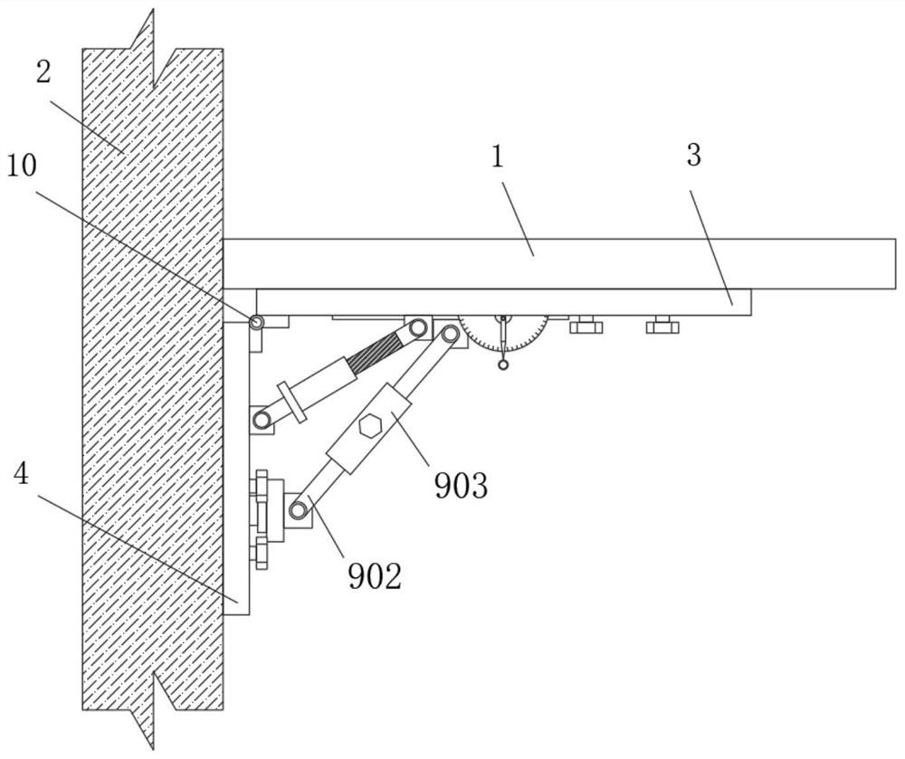 Connecting structure of fabricated building wallboard and floor slab