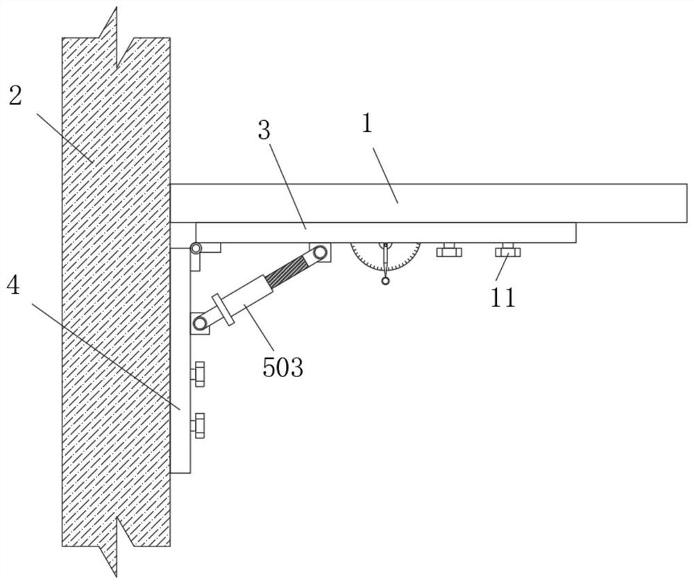 Connecting structure of fabricated building wallboard and floor slab