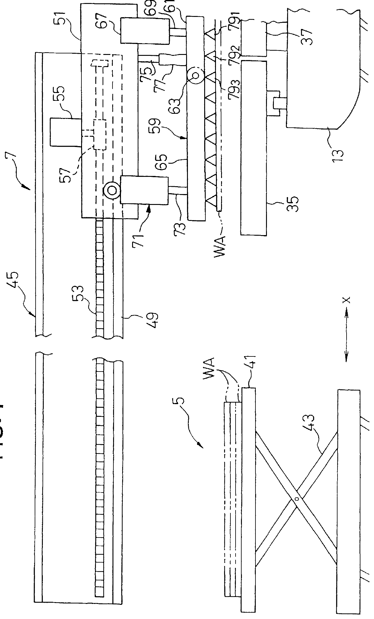 Punched plate material carrying-out system