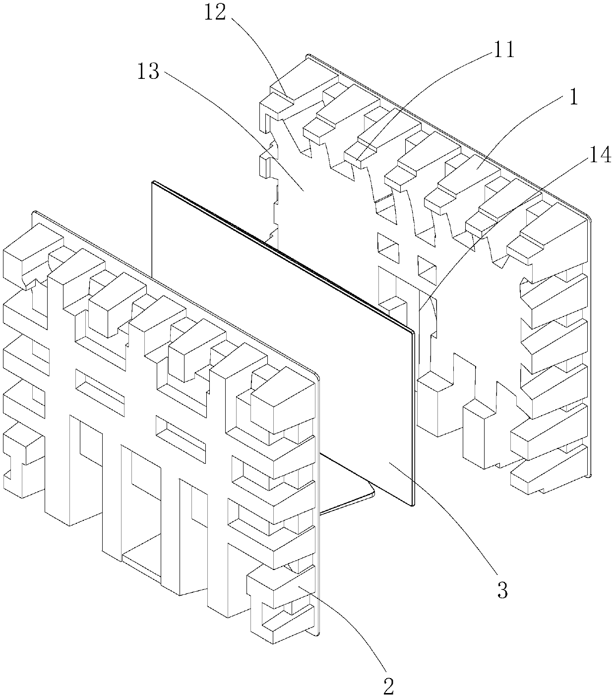 Buffering protection packing structure of display