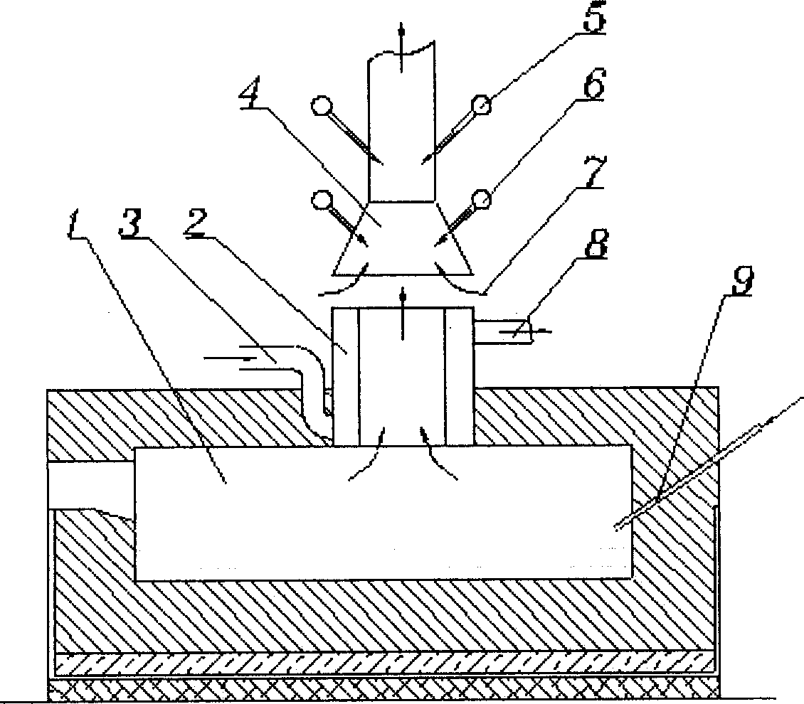 Method for producing grain sizes even distributed antimony trioxide in single crystal type, and equipment