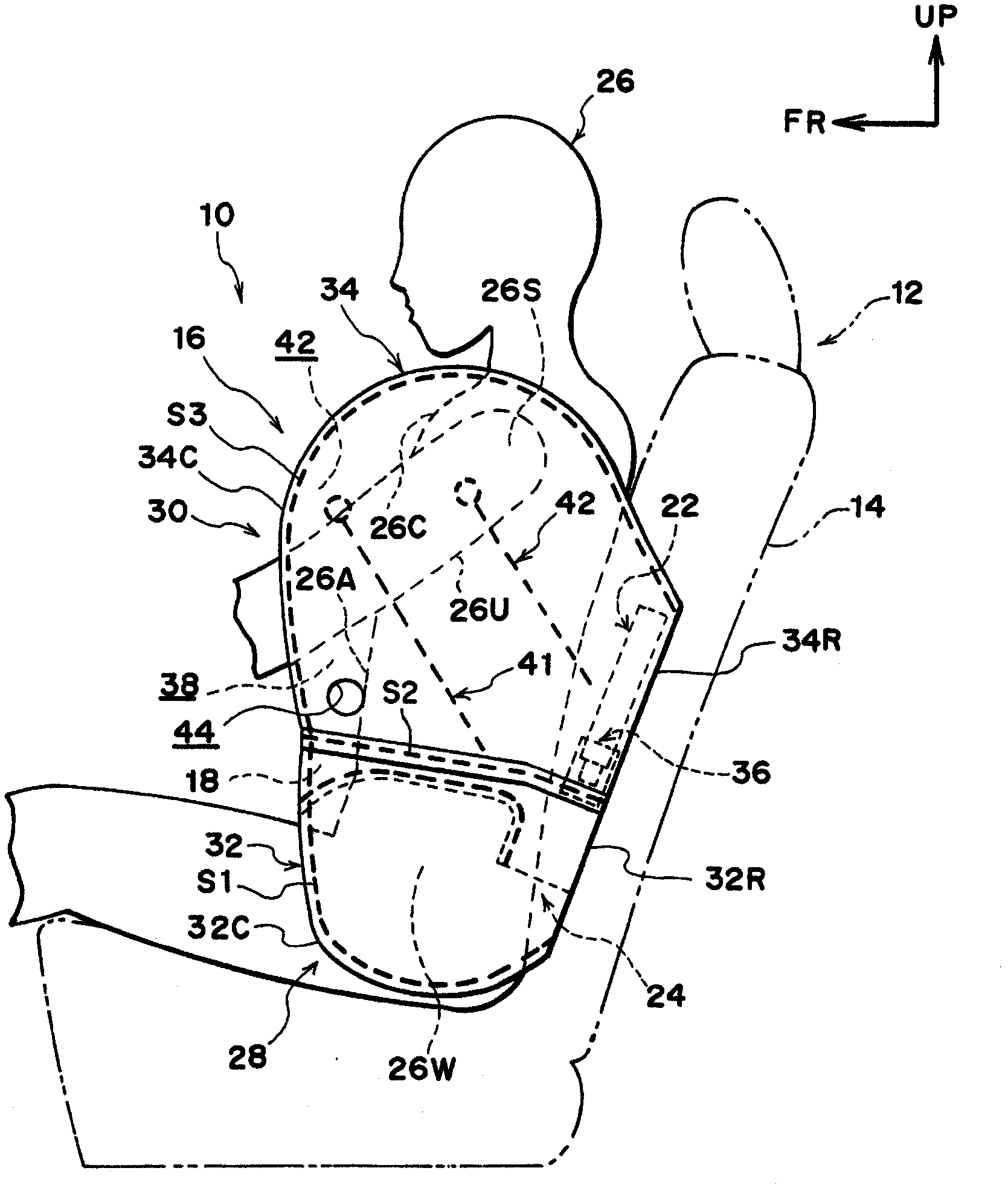 Side airbag device for vehicle