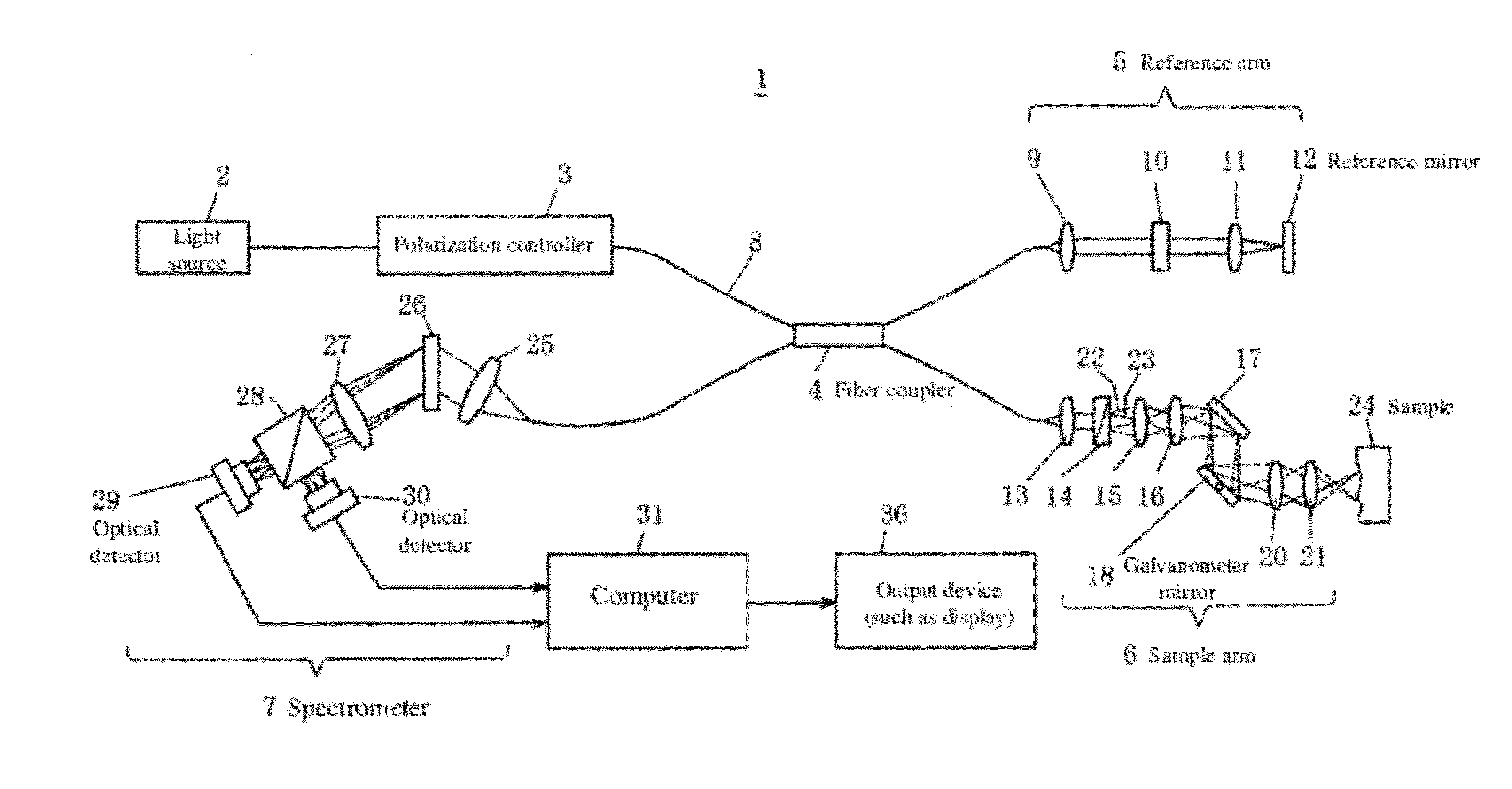 Two-beam optical coherence tomography apparatus