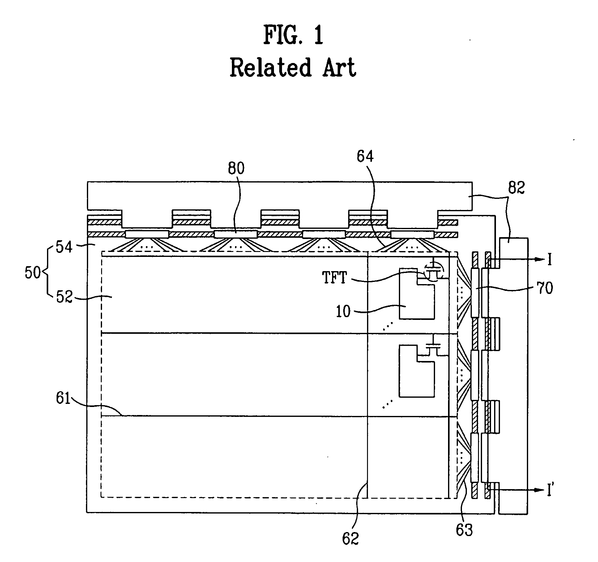 Chip on glass type liquid crystal display device and method for fabricating the same