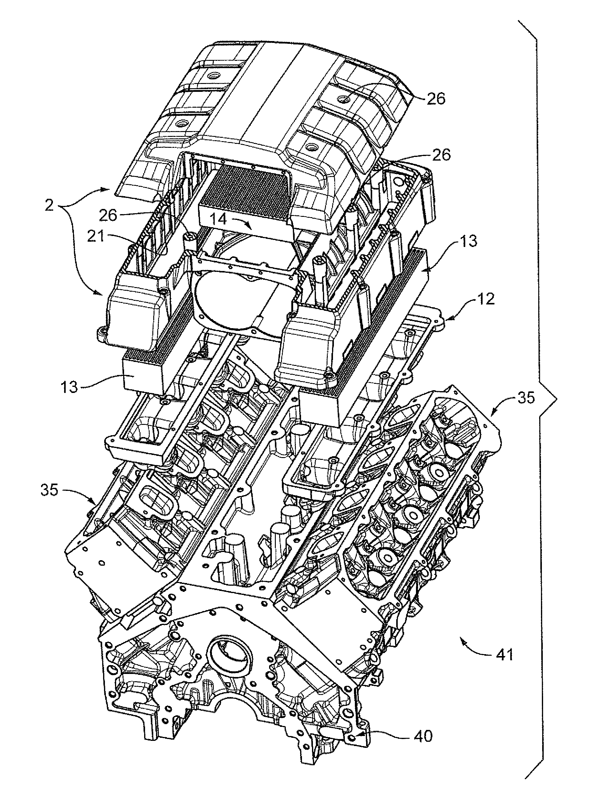 Induction Assembly and System for a Supercharged Internal Combustion Engine, and Method for Assembly for the Same