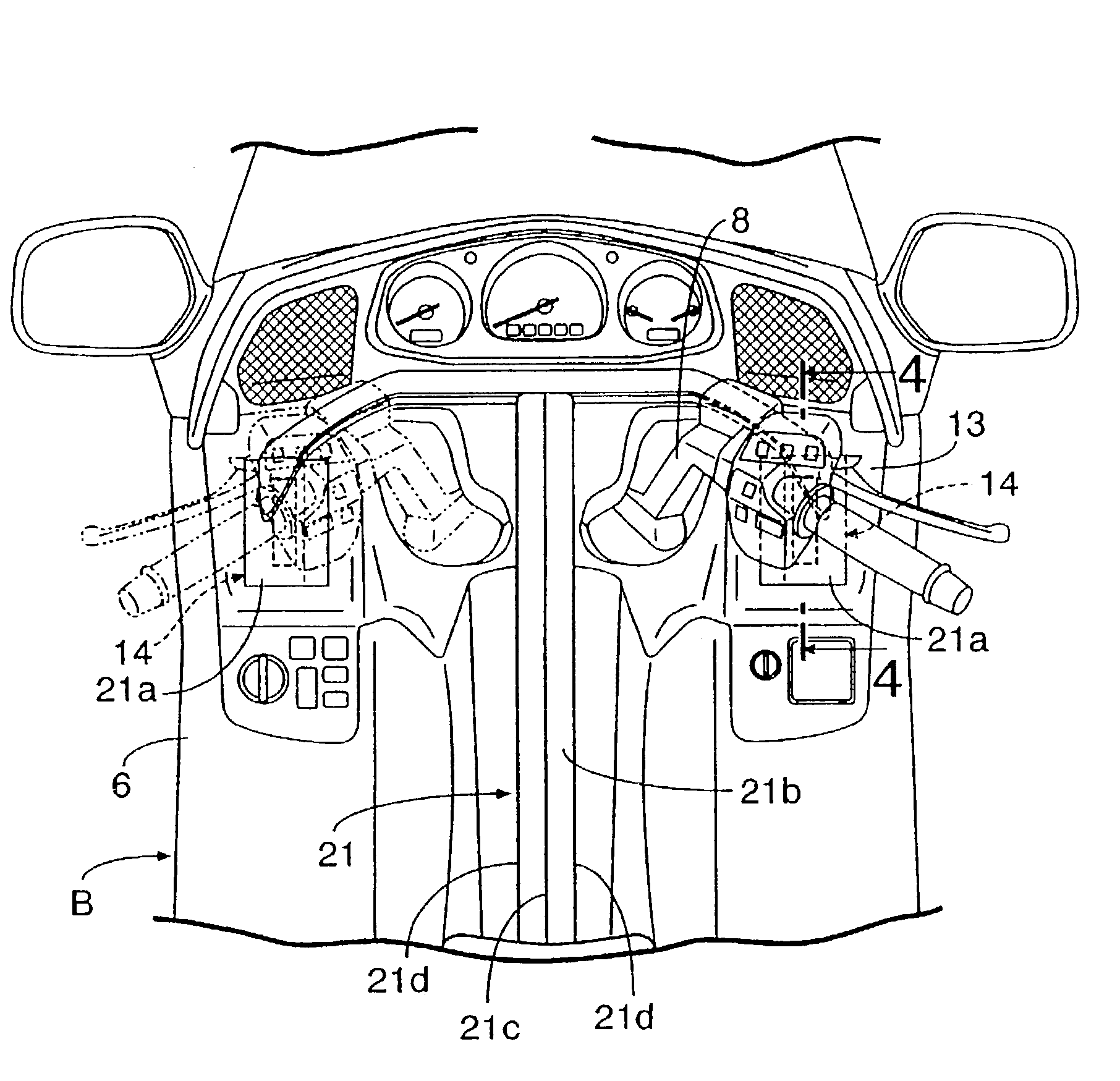 Air bag apparatus for a small size vehicle