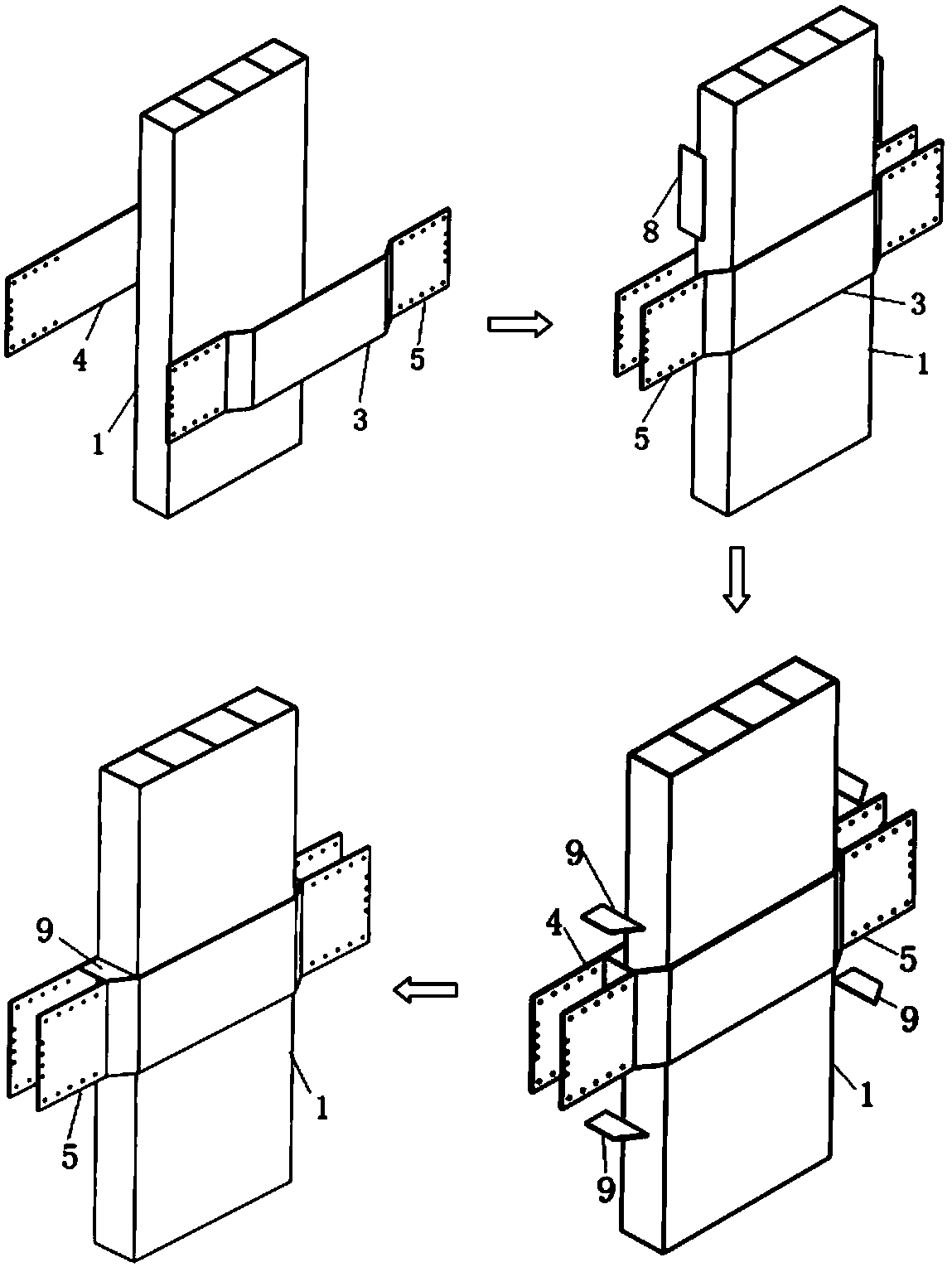 A bolt connection node and assembly method for eccentric beam-column