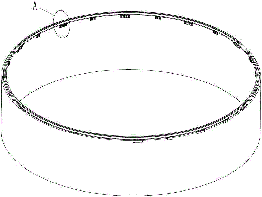 A rotary openable roof structure