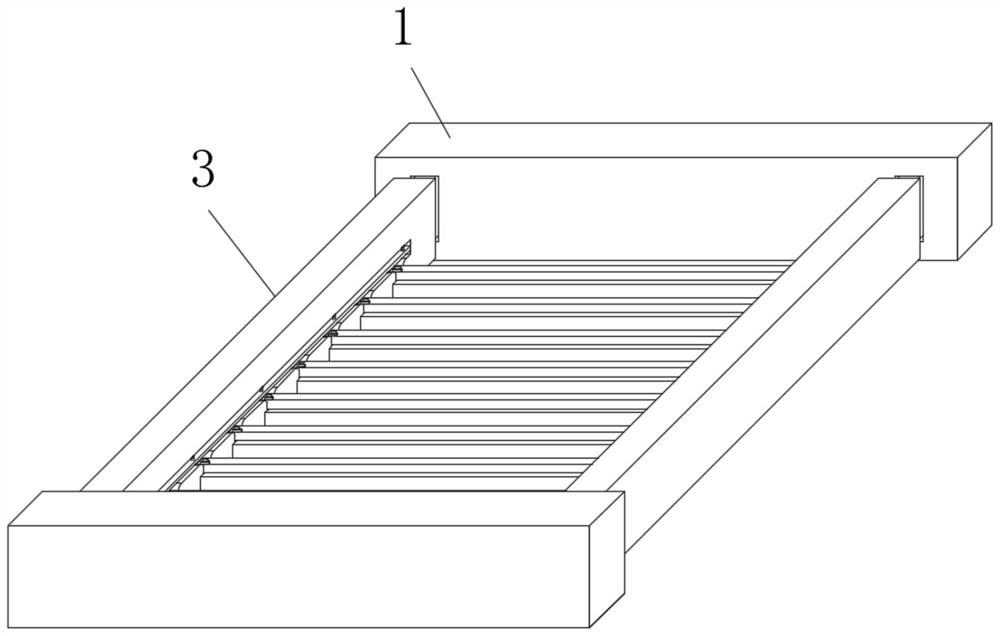 A prefabricated decorative strip installation structure on the top of the wall