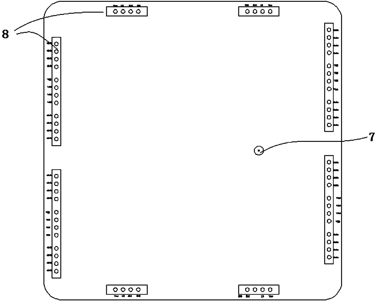 Millimeter wave multi-channel transceiver circuit module and power division network high-density integrated circuit