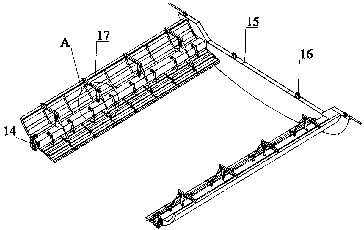 Formwork system for inverted arch trestle trolley