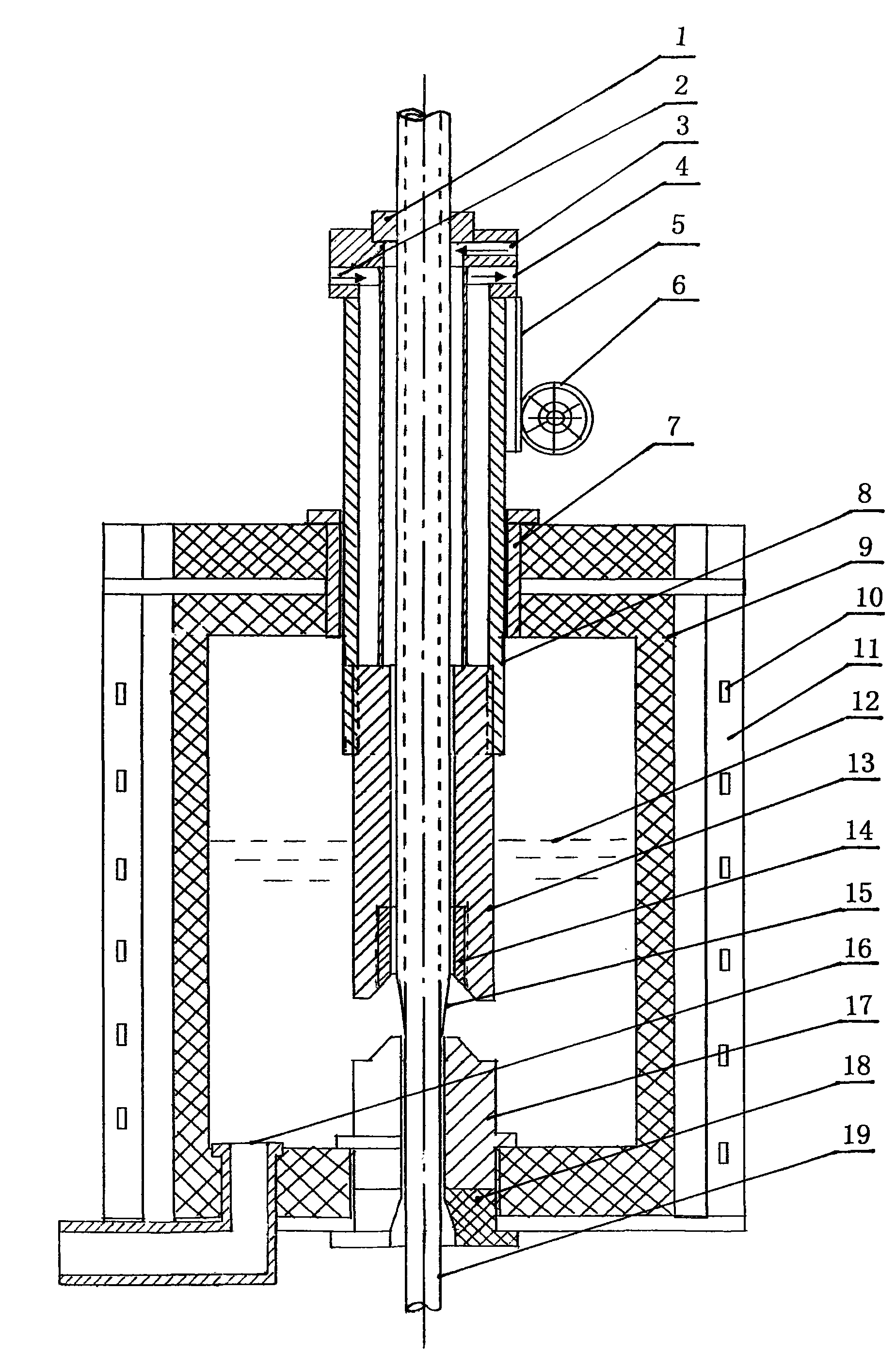 Upward forming method of thermal dip-coating copper covered steel and upward forming device thereof