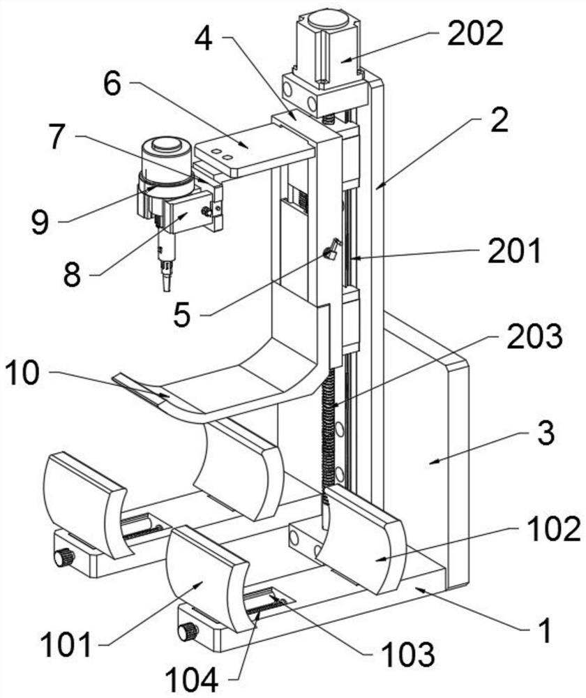 Post-operation dressing change mark posture pre-adjusting device for anorectal department