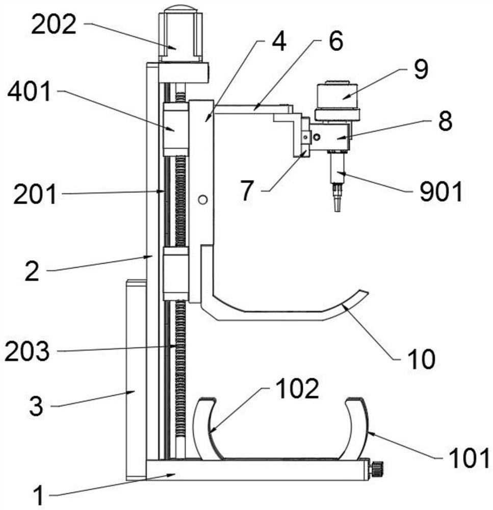 Post-operation dressing change mark posture pre-adjusting device for anorectal department