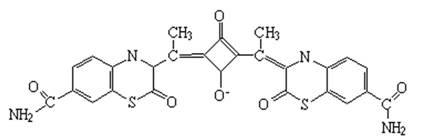 Squaraine dye containing benzothiazine structure and preparation method thereof
