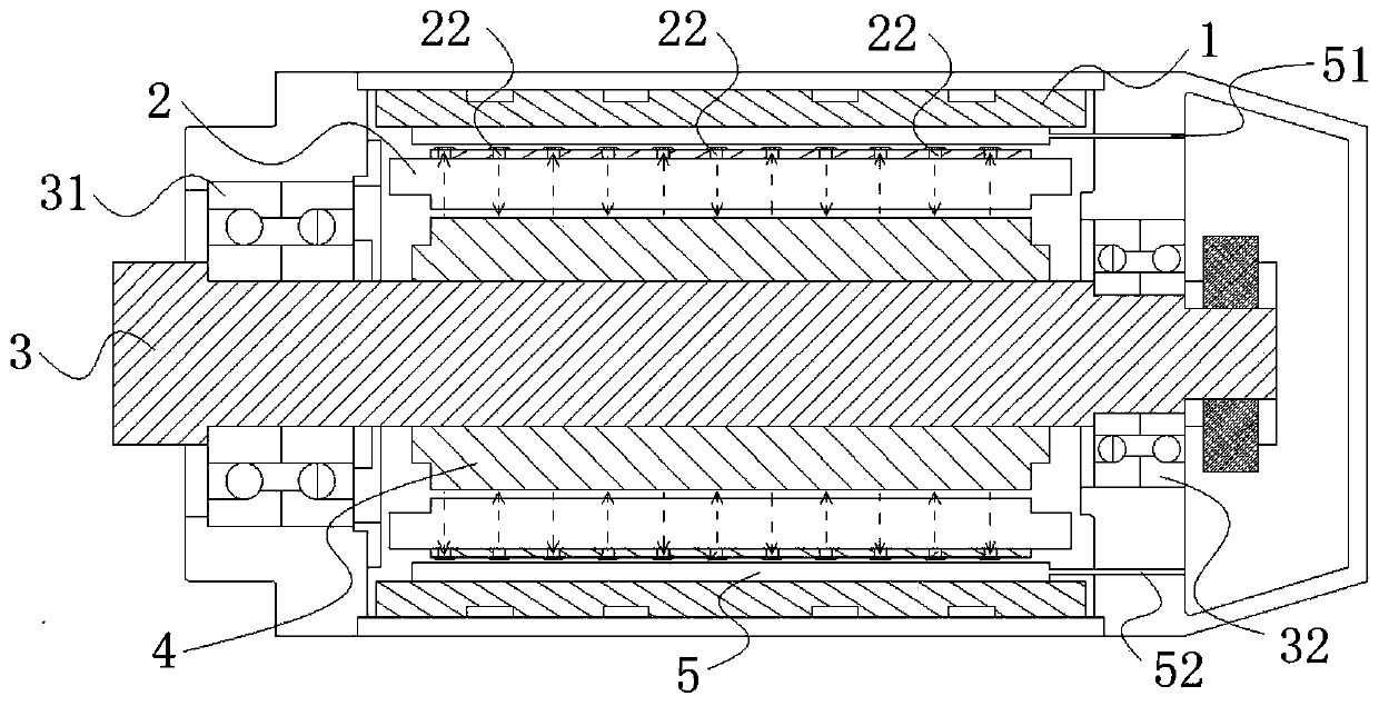 High-speed motor with spindle heat dissipation structure