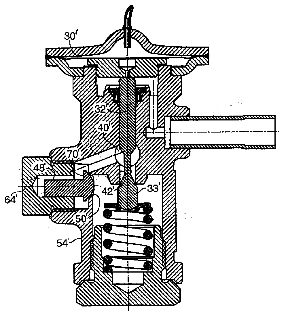 Thermal expansion valve with unidirectional control function