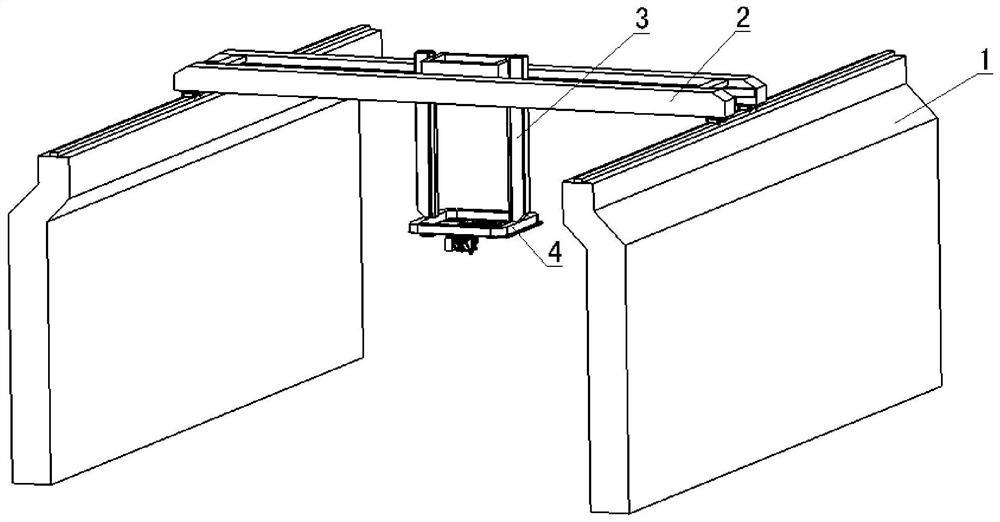A flexible hole-making device for a large-span weak steel gantry