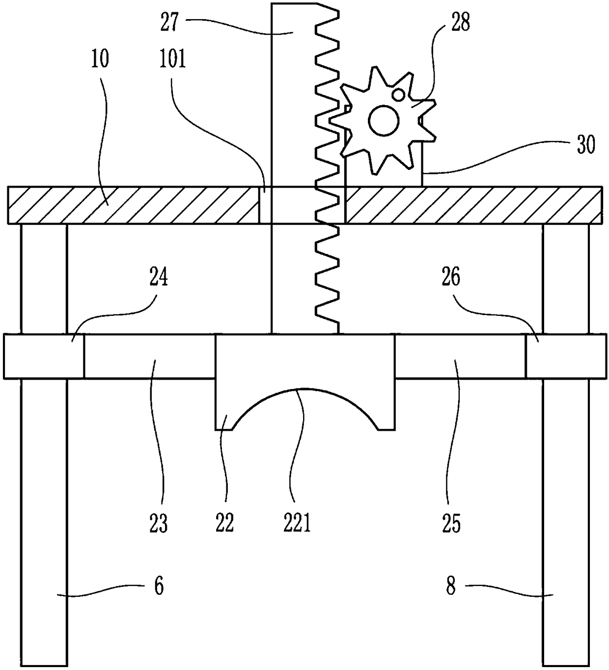 Cutting device for heat exchange pipe of chemical heat exchanger
