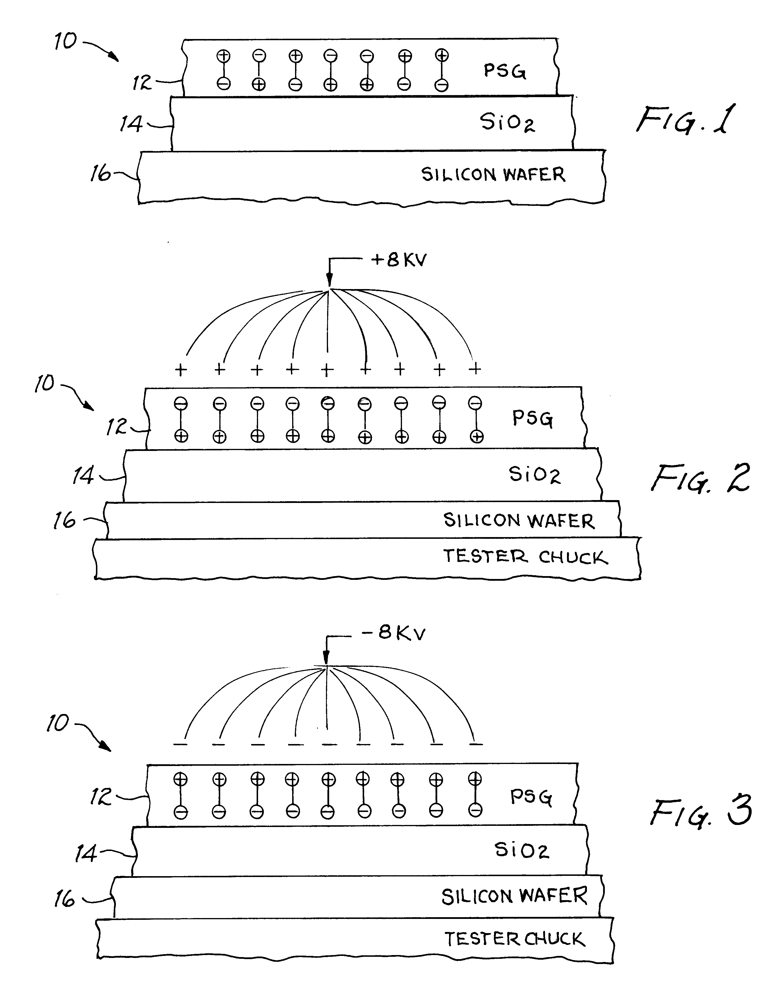 Device for monitoring and calibrating oxide charge measurement equipment and method therefor