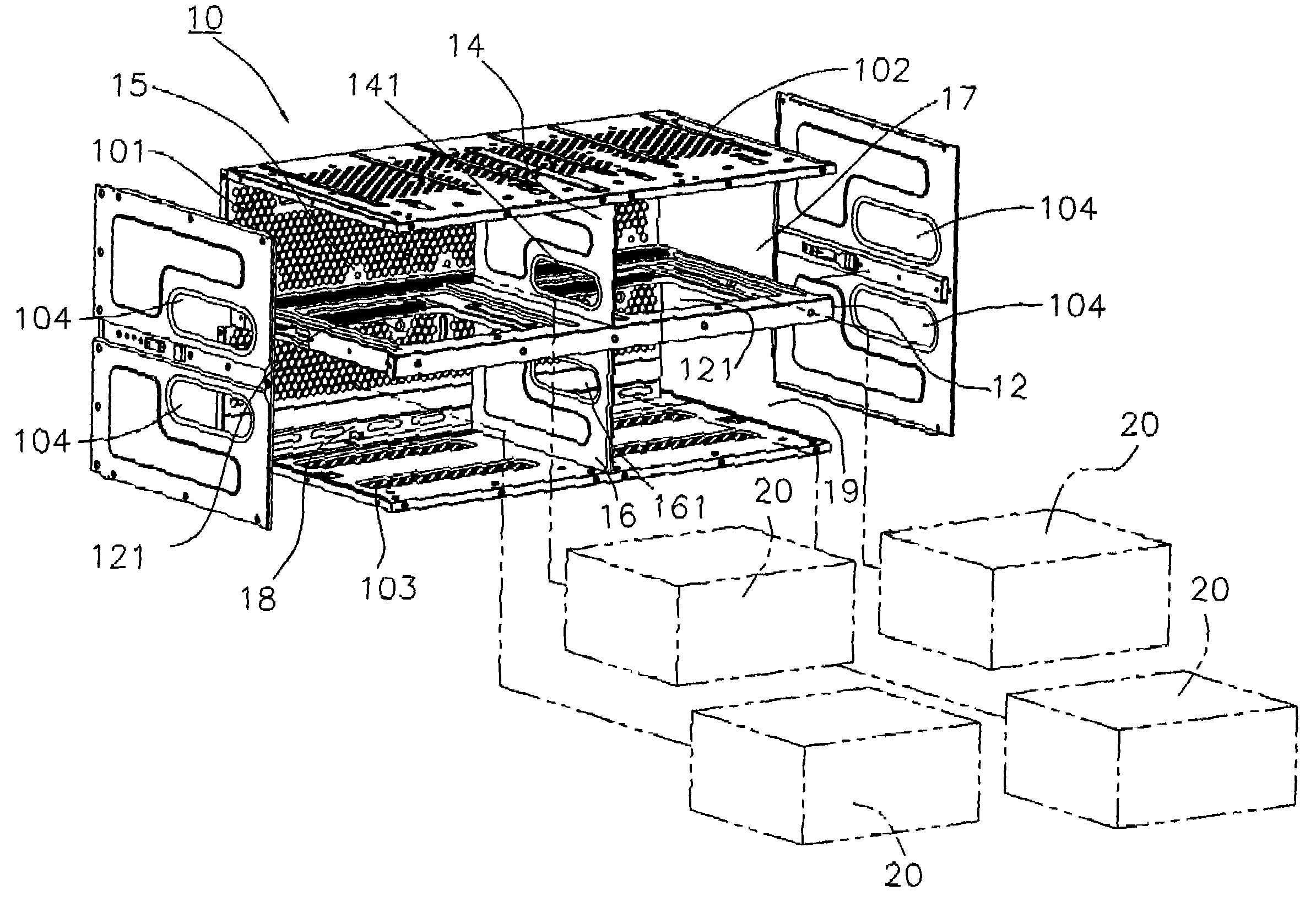 Assembly device for power supplies