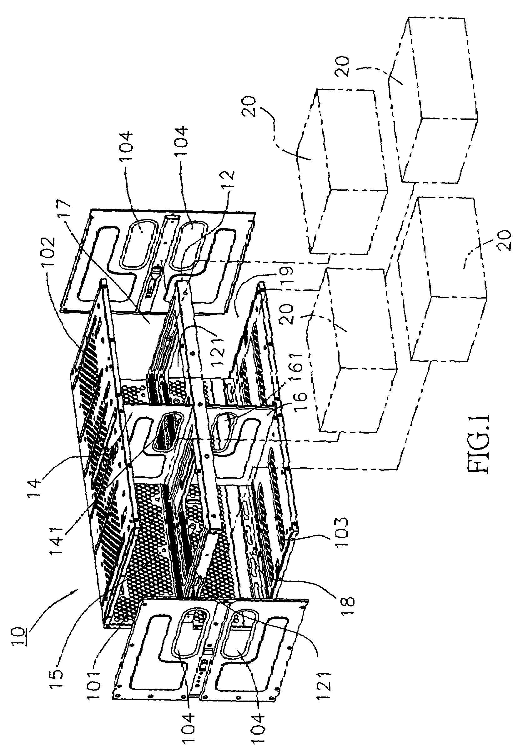 Assembly device for power supplies