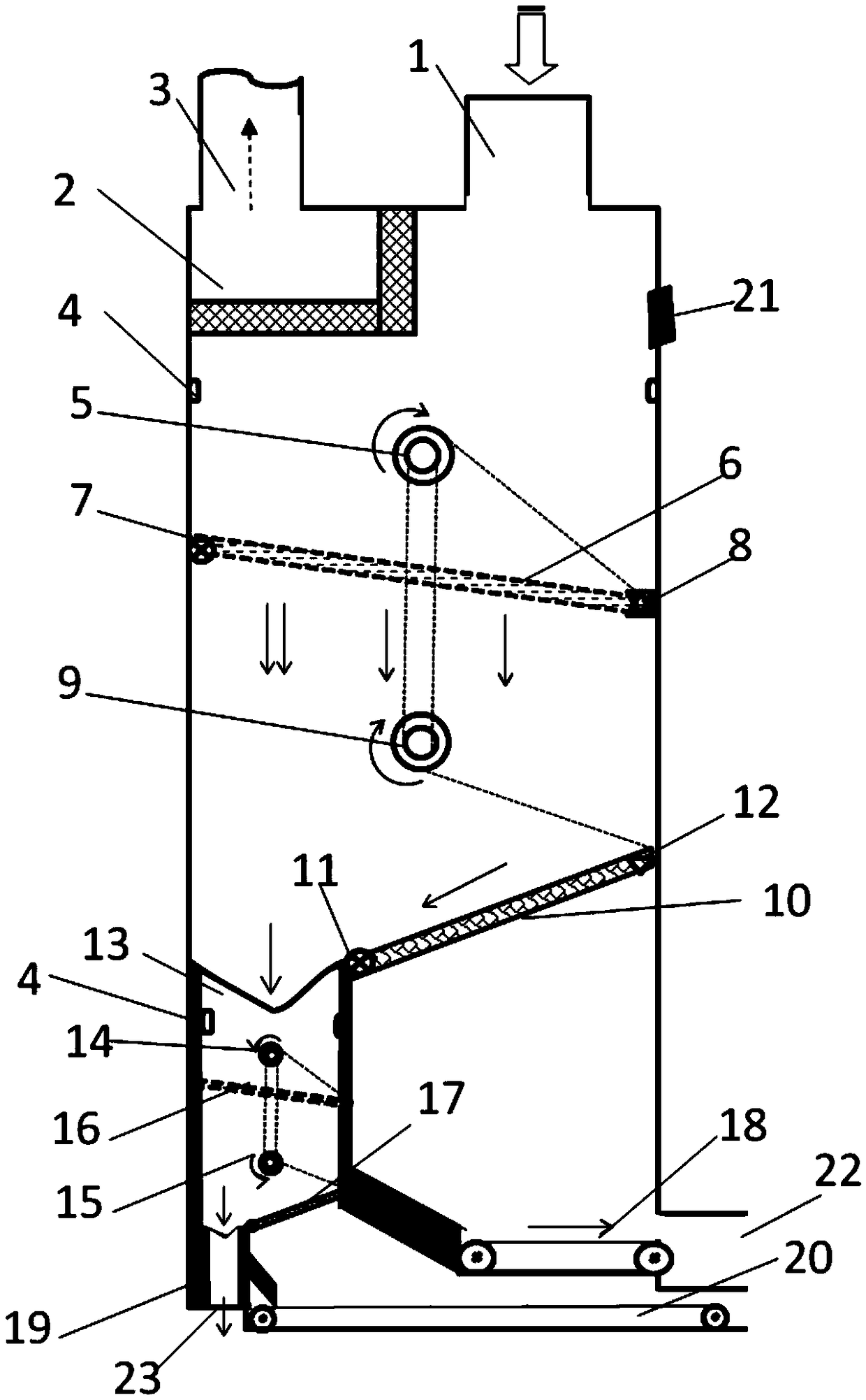 Hydrate mortar system thickening separation device and separation method