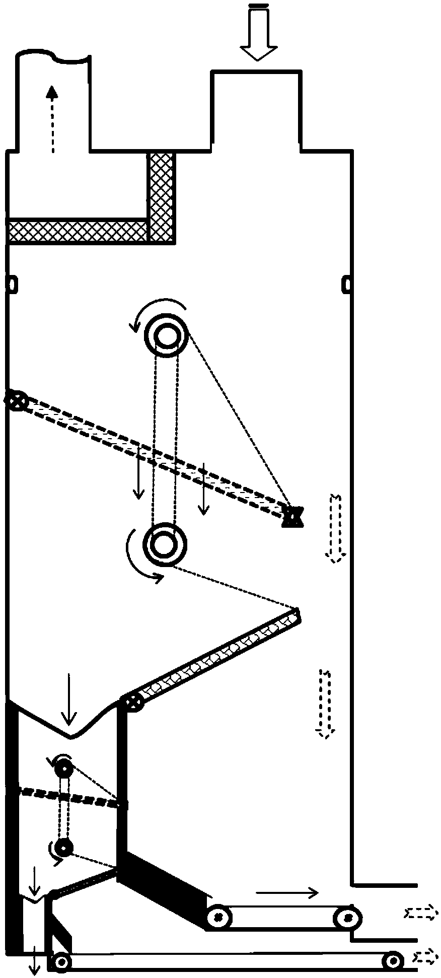 Hydrate mortar system thickening separation device and separation method