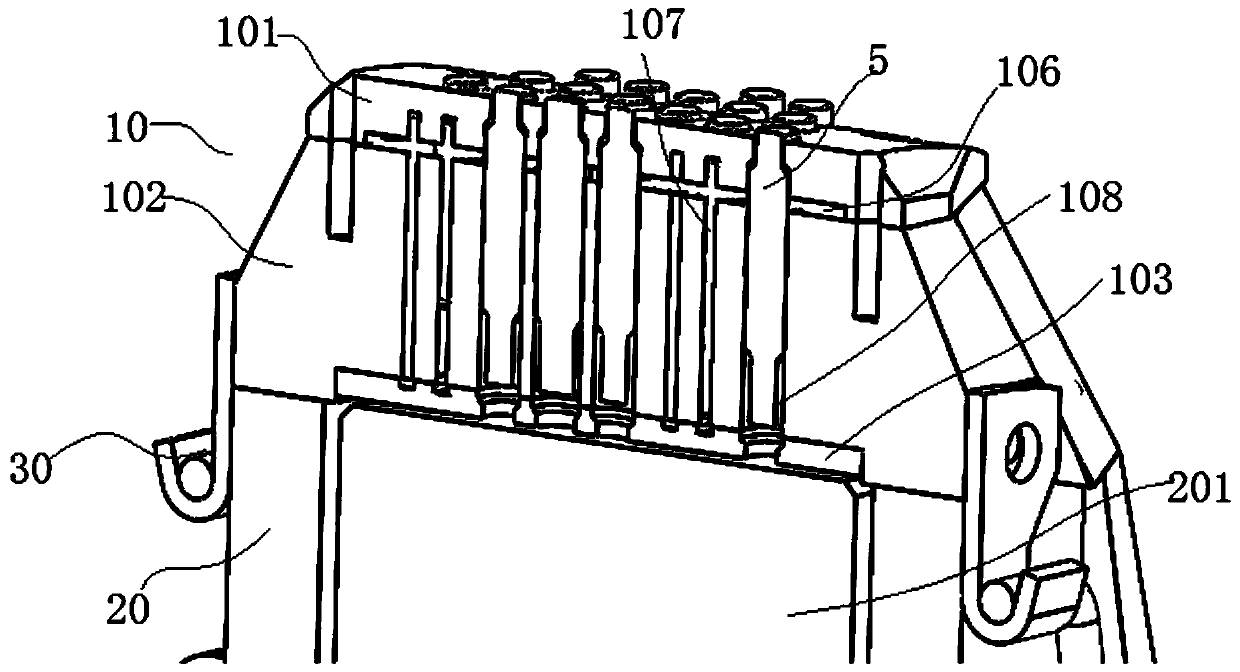 An ultrasonic impact shot peening device