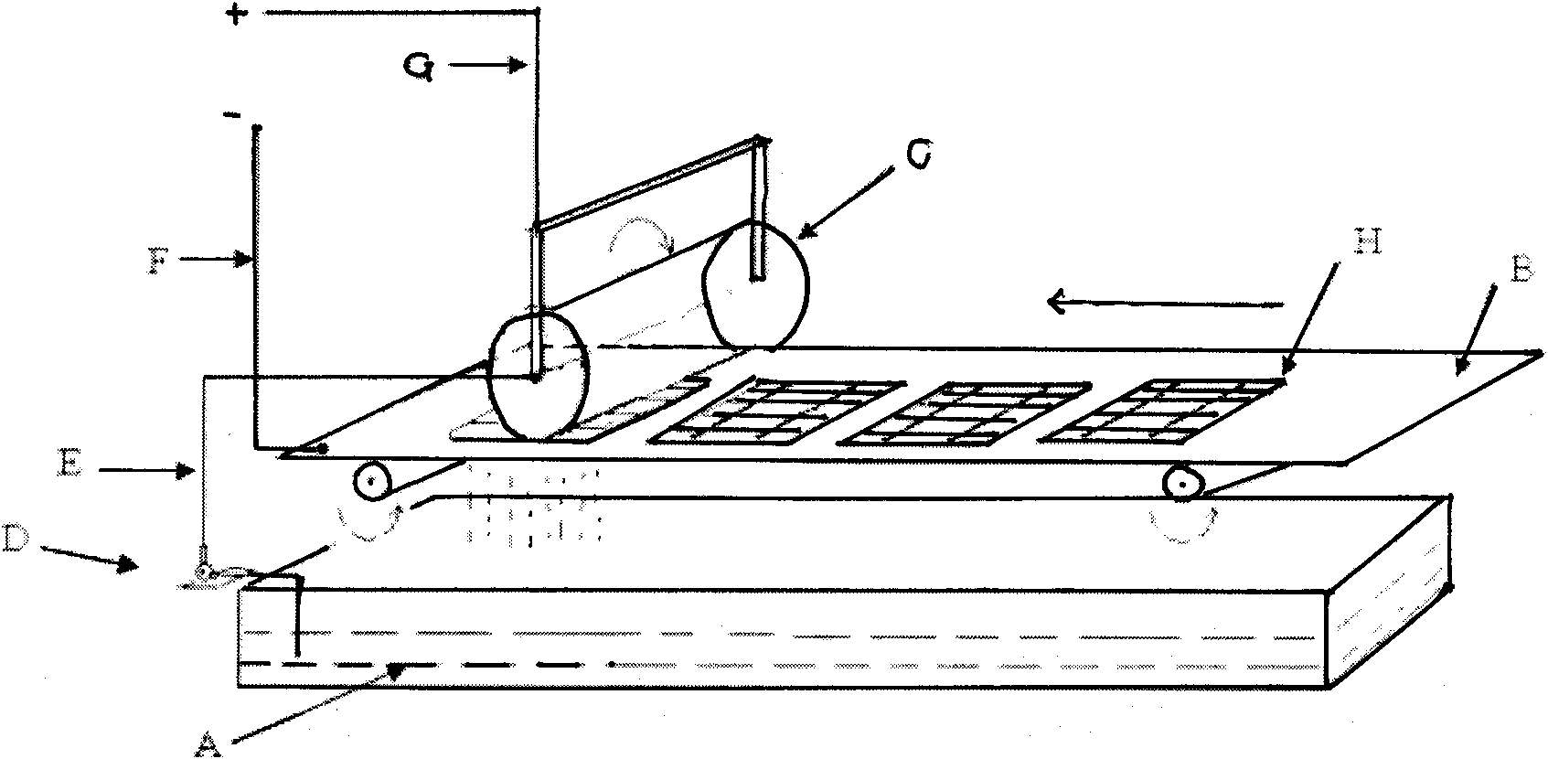 Method for preparing solar array electrode by electro-brush plating