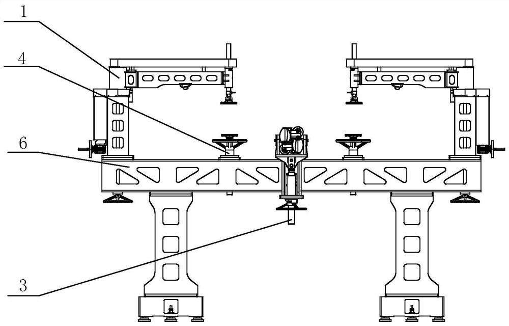 An aircraft outer wing positioning and clamping device