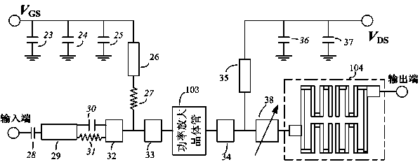 High-efficiency wideband power amplifier with band-pass filter response function