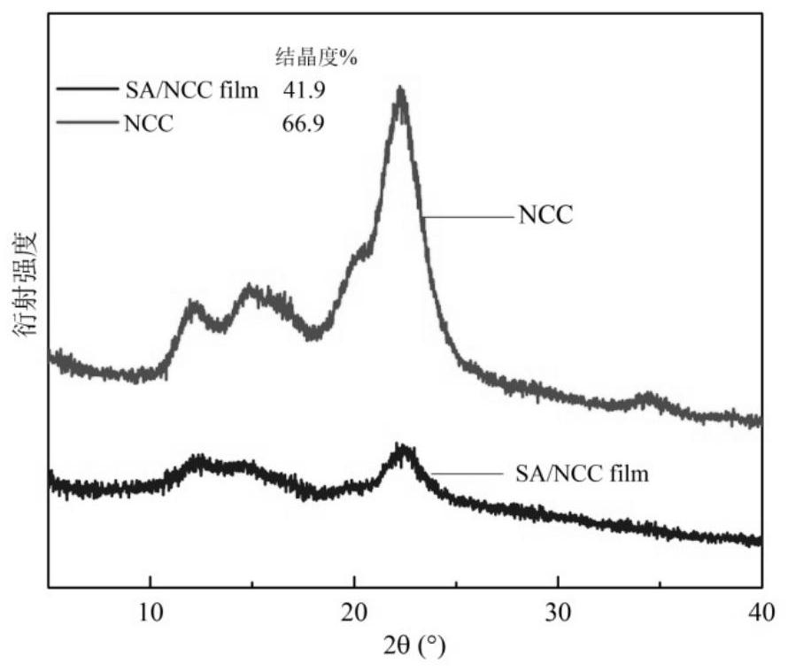 A kind of sodium alginate/pineapple pomace nano-cellulose blended drug film and its preparation method and application