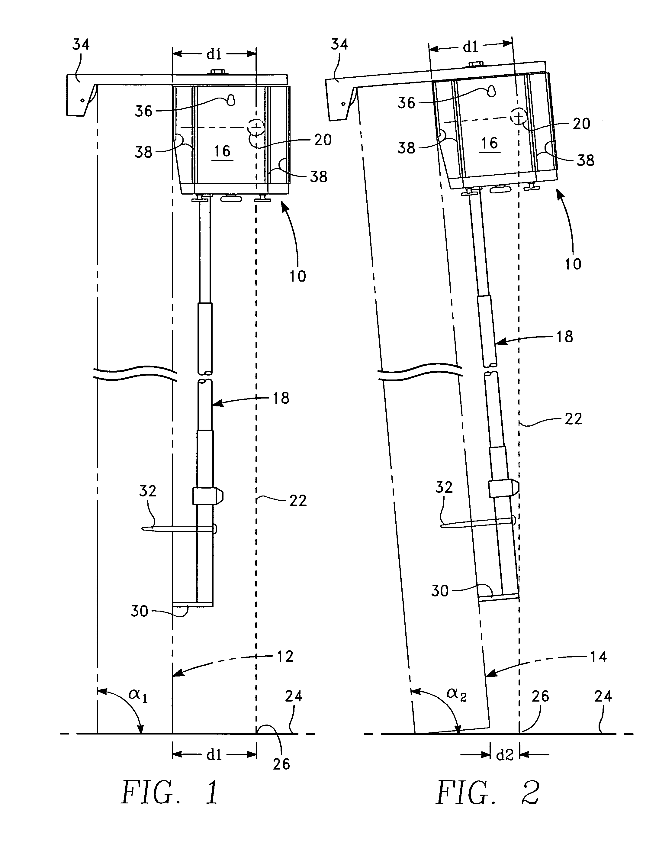 Elevated laser beam positioning device
