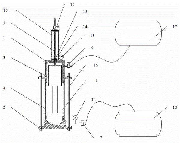 Safety separating device for shell and grain of small-sized composite solid rocket engine