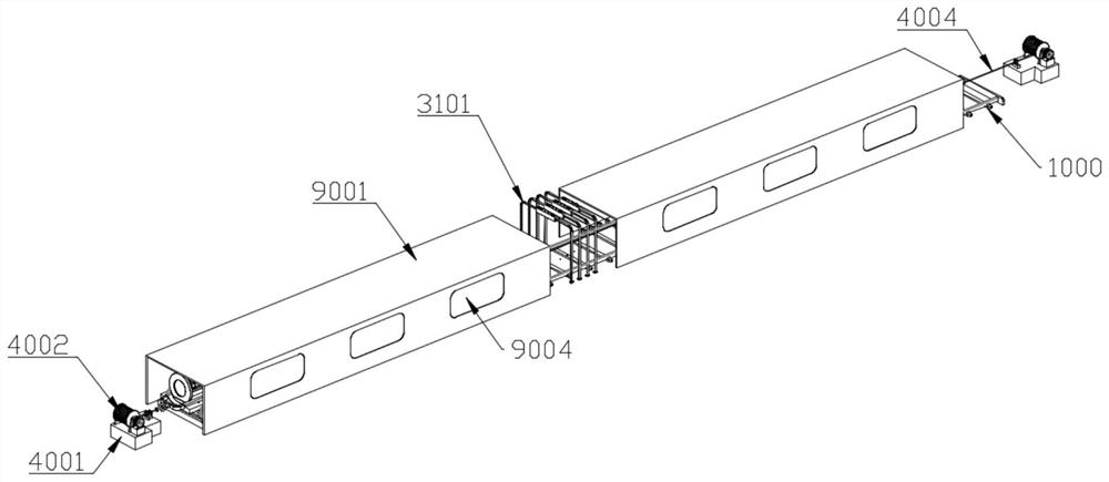 Concrete pipe pile distributing device and using method thereof