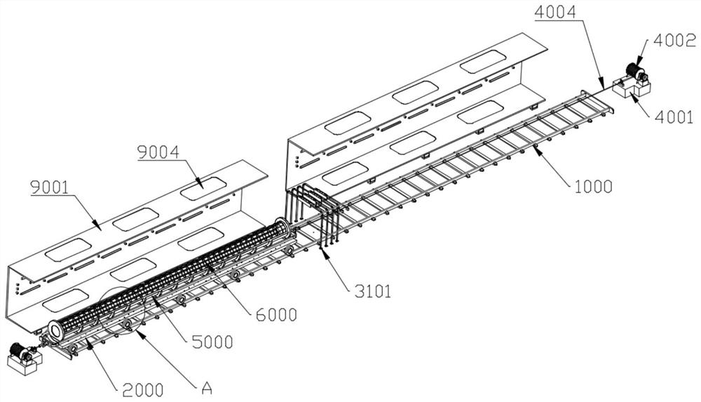 Concrete pipe pile distributing device and using method thereof