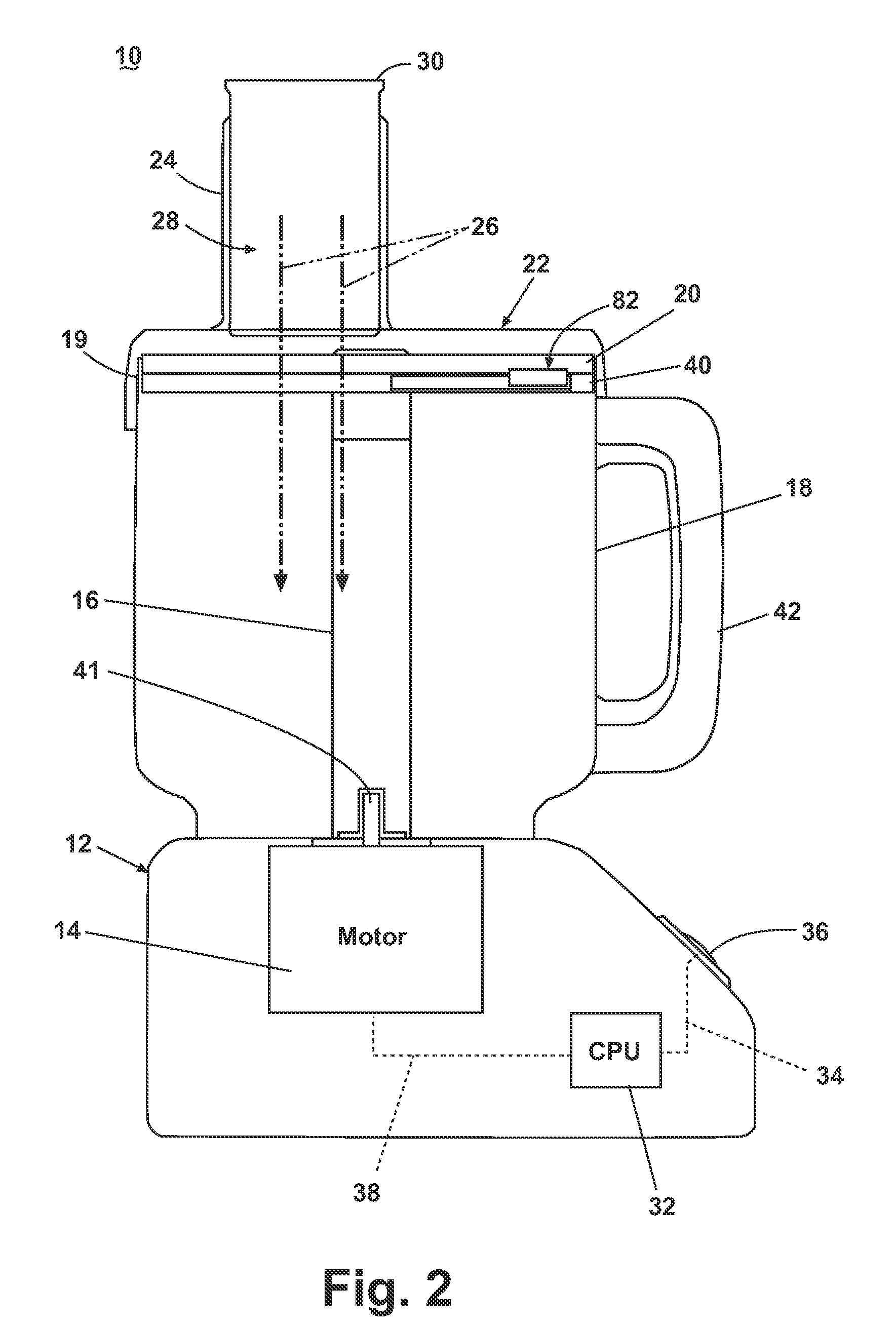 Food processor with dicing element