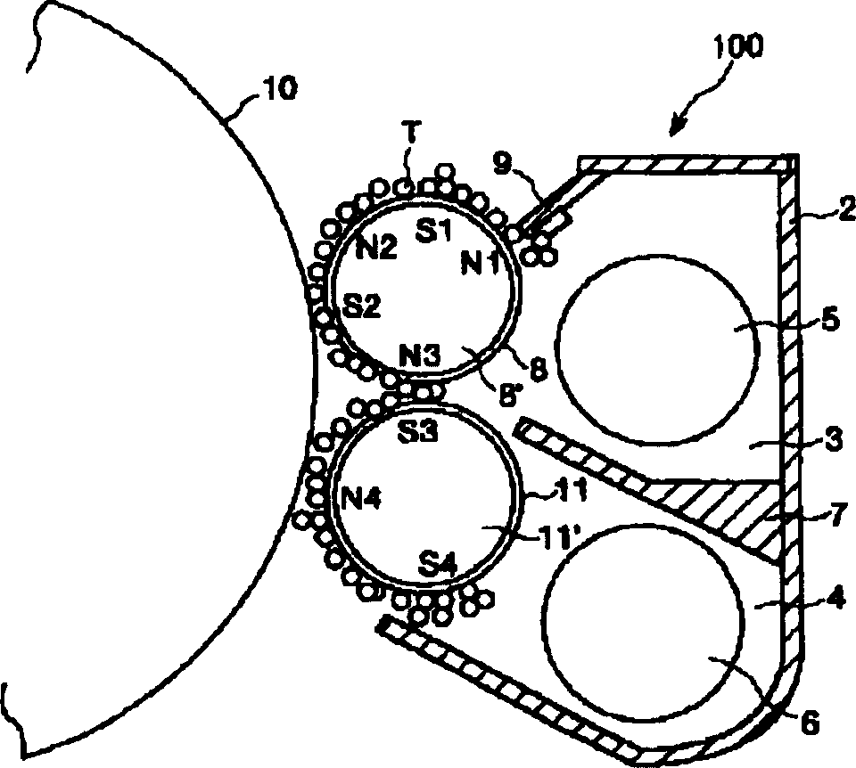 Developing method and developing device using the same