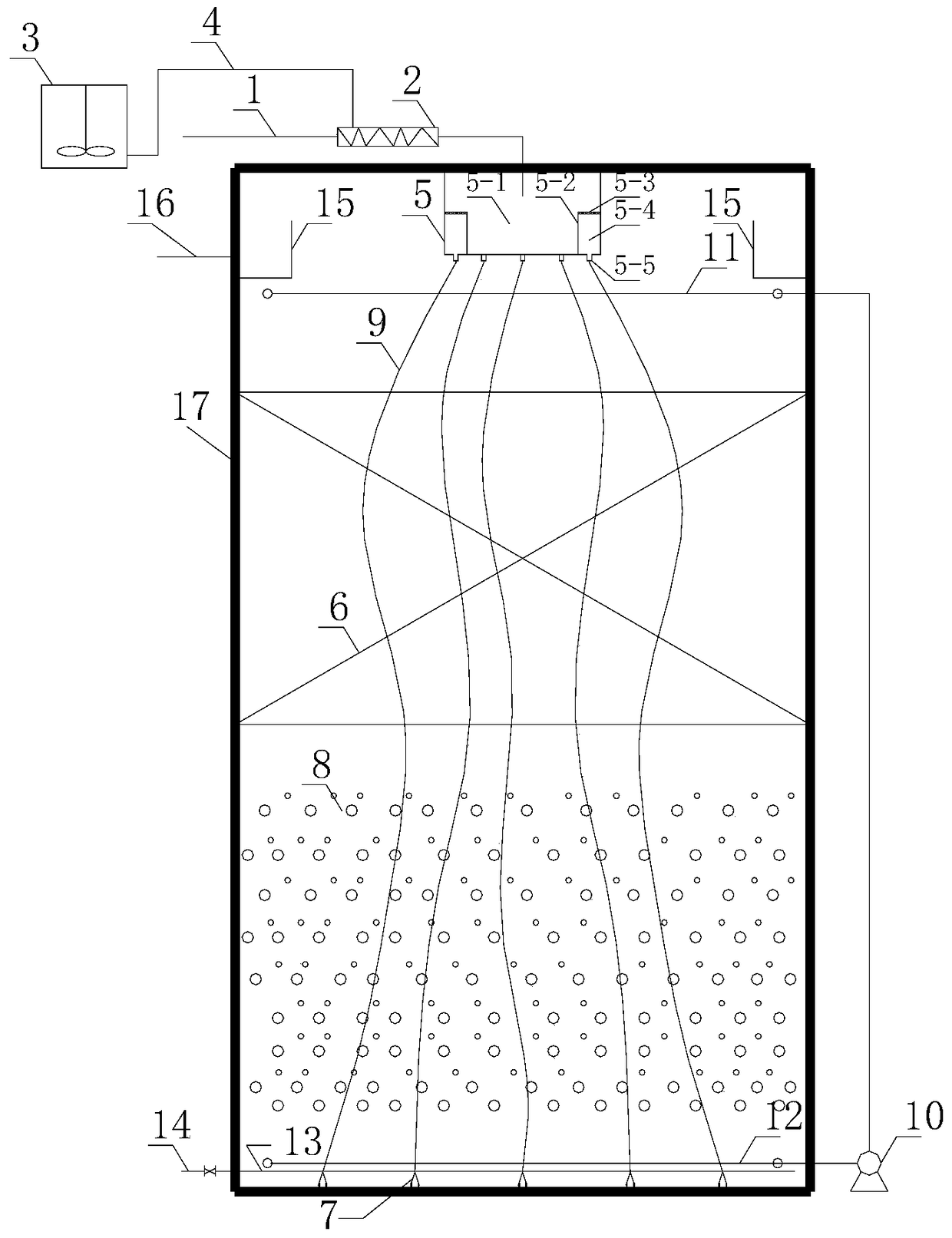 A composite hydrolysis acidification reactor and process