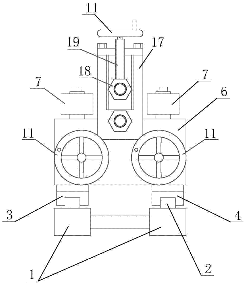 A deburring machine for deburring the edge of copper strip