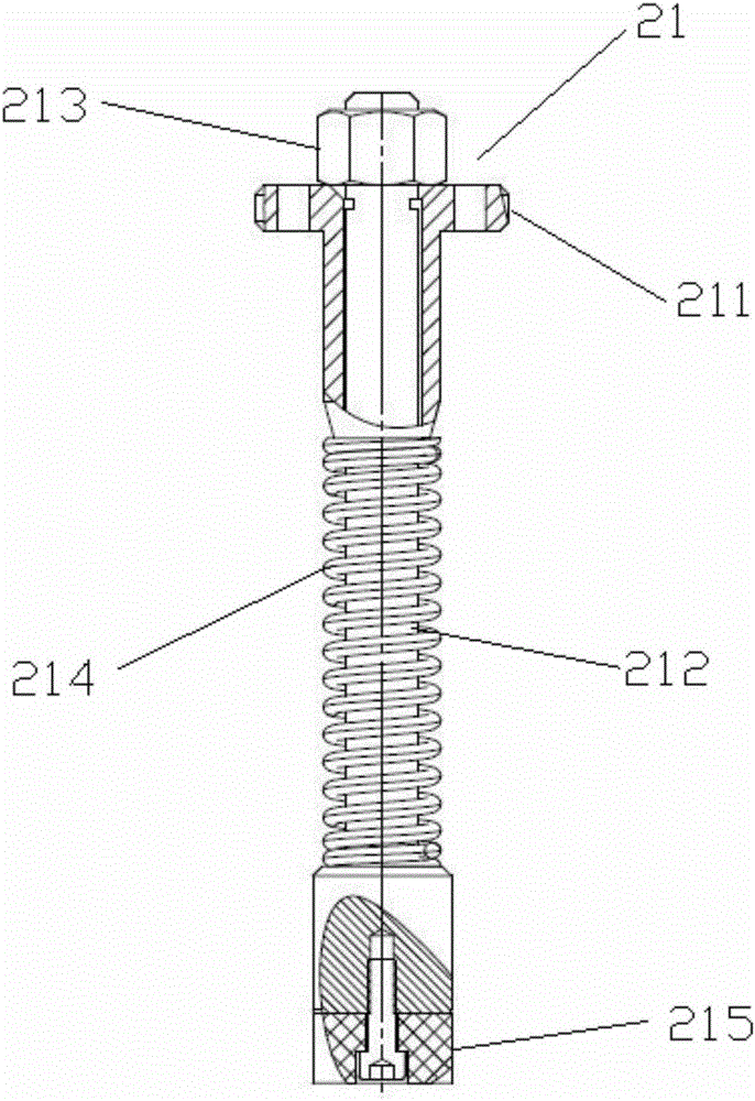 Robot transporting clamp and transporting system used for engine cylinder covers and based on vision