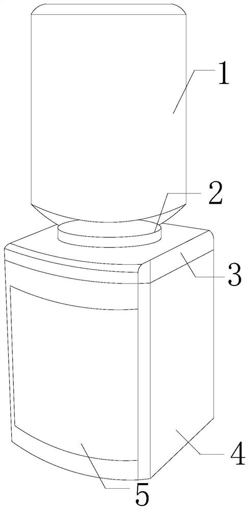 A water dispenser overheat protection device based on metal deformation and silent heat conduction