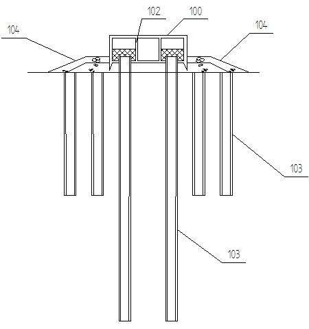 Pile bearing caisson seawall and construction method thereof