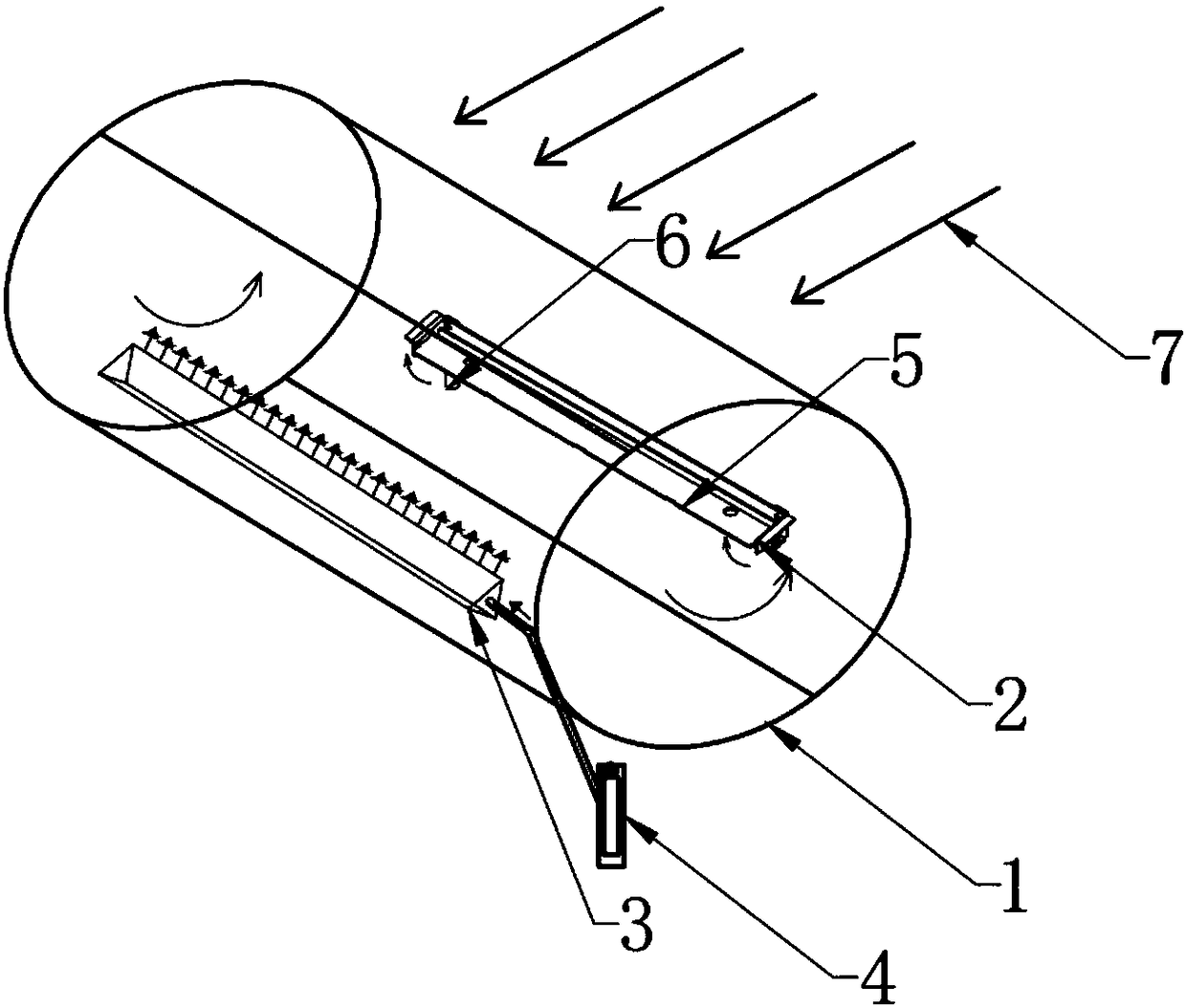 Guide roller anti-winding device for polyimide tows and anti-winding method