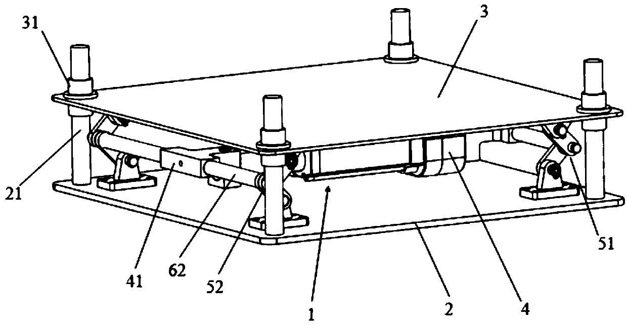 Trolley lifting mechanism used for carrying surgical tools