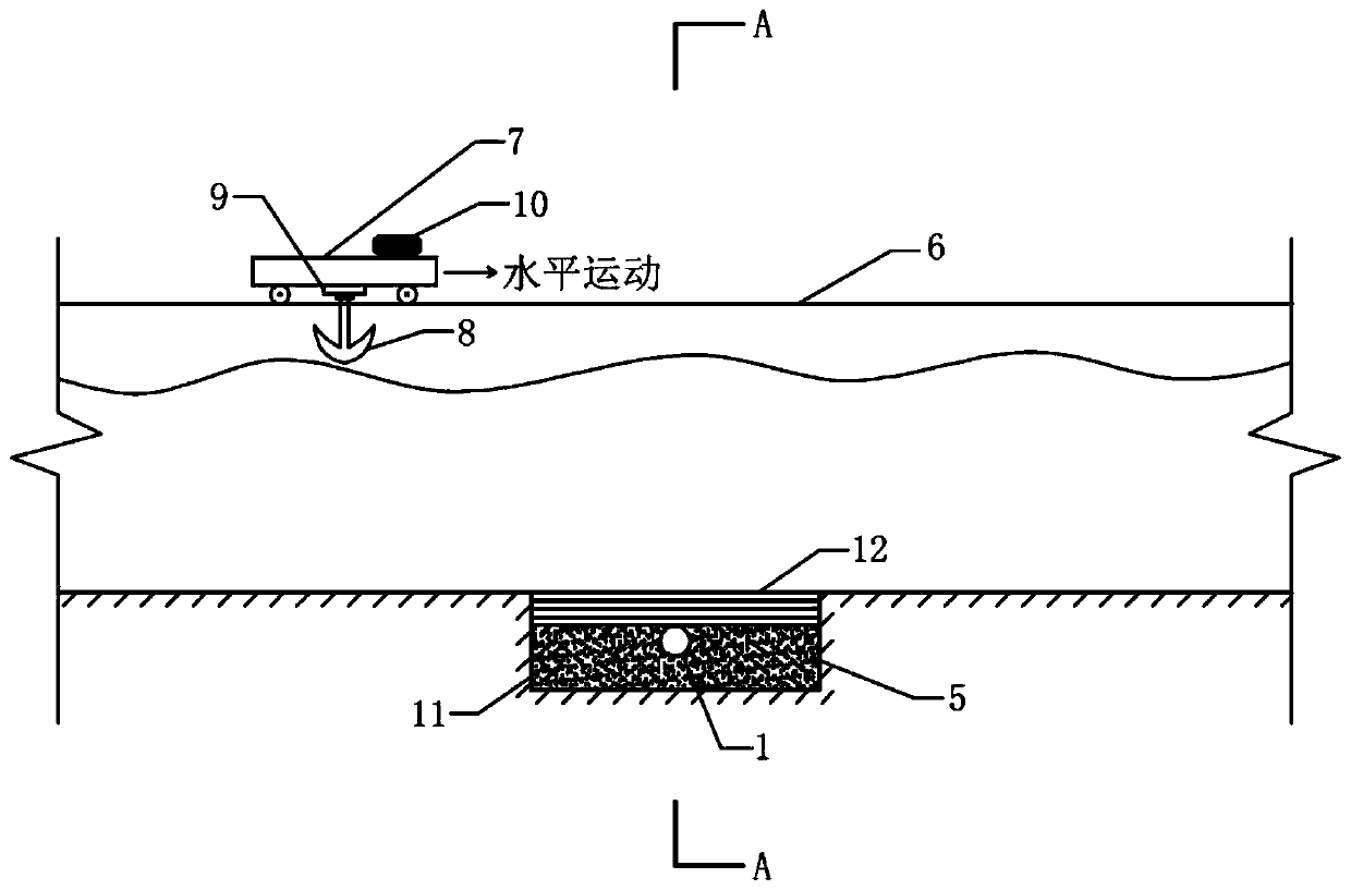 Experimental device and method for simulating impact effect of falling object on buried pipe cable