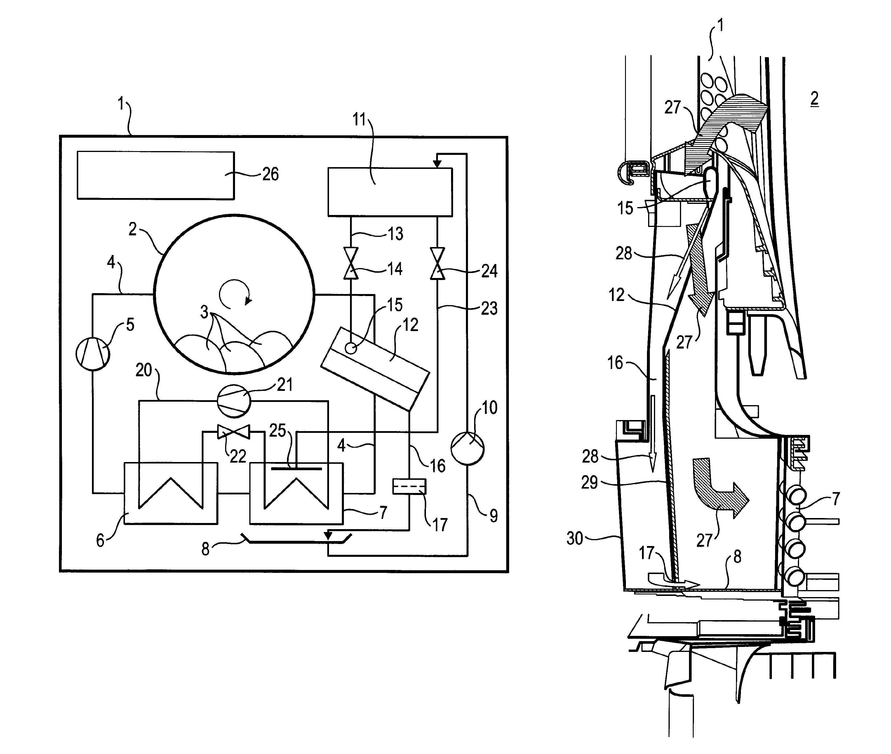 Dryer having a lint filter and a cleaning device