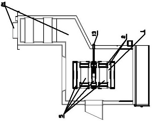 Rotatable component of incineration hearth of cooking and heating furnace