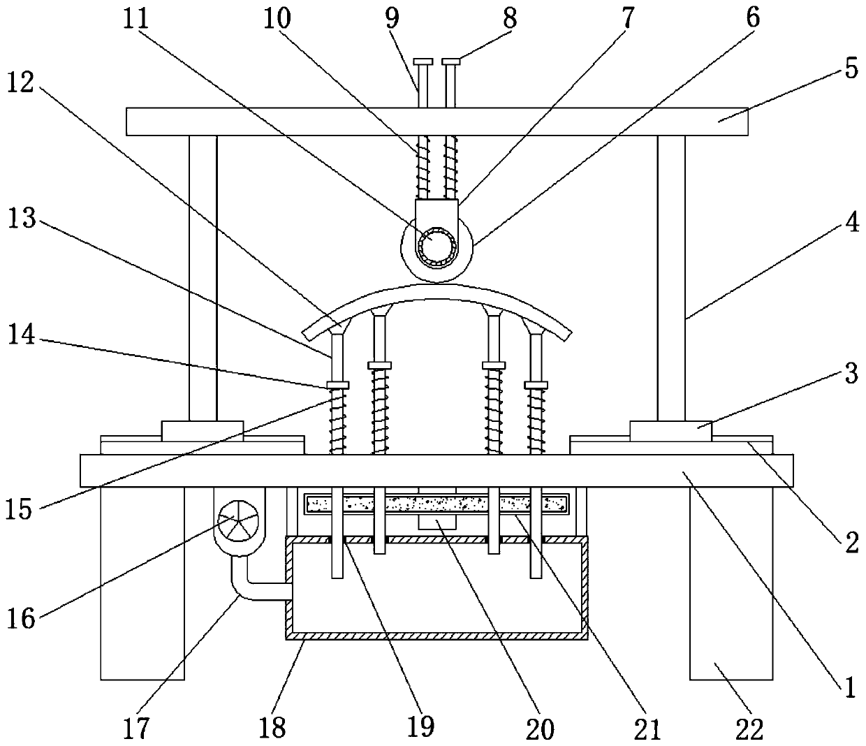 Arc-shaped panel polishing device for machining of electromechanical equipment